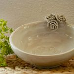 Schale mittelgroß Vintage weiß