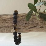 Armband „Lavastein und Tigerauge“ (Herren)