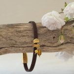 Korkarmband „Ginkgo in Gold“ (Damen)